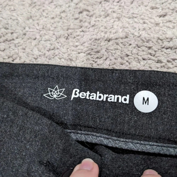 Betabrand Women’s Pants Size M Petite Charcoal Gray Skinny Leg Zip Ankle Cropped - Picture 6 of 12